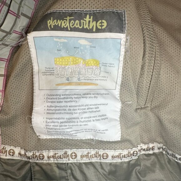 Planet Earth Ski/Snowboard Plaid Jacket Size Small - Picture 5 of 12